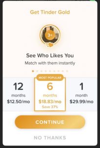 how does tinder make money - tinder gold