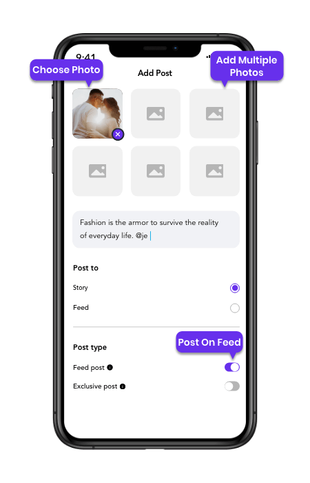 onlyfans clone mobile feed post