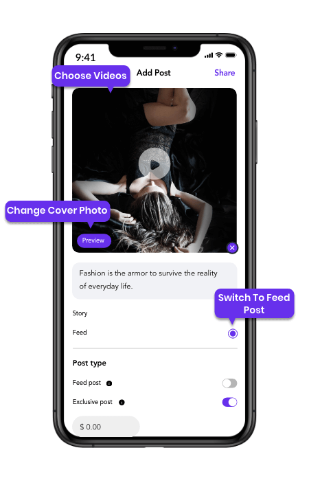 onlyfans clone mobile post videos