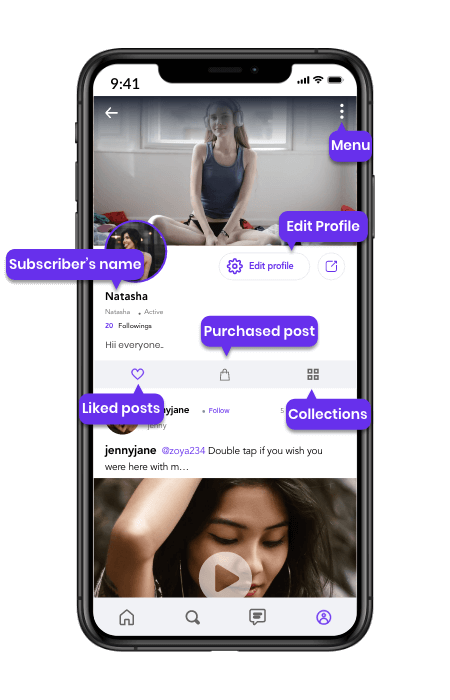 onlyfans clone mobile subscriber's profile