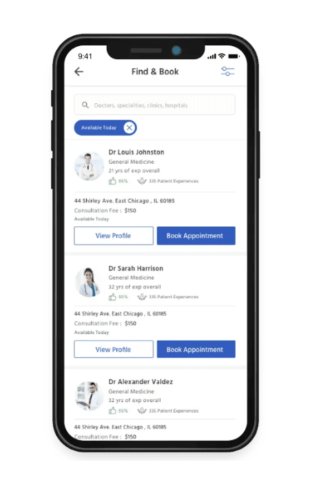 Uber for doctors list of doctors